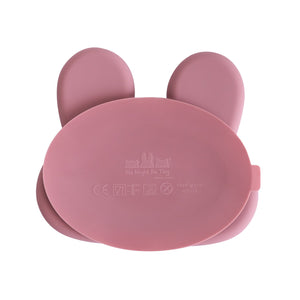 Bunny Stickie Plate Dusty Pink