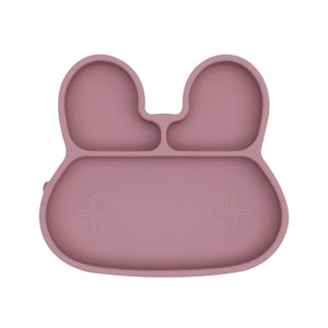Bunny Stickie Plate Dusty pink