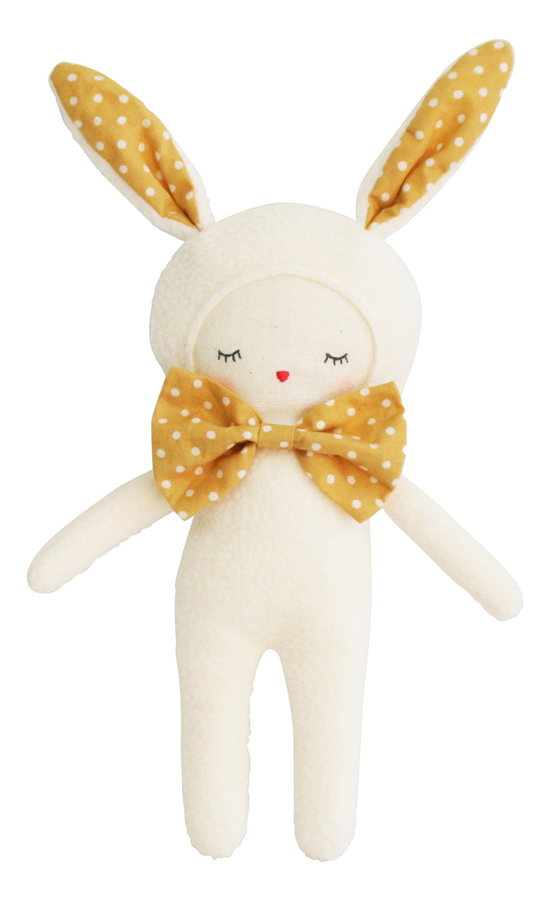 Dream Baby Bunny- Ivory and Butterscotch Polka dot