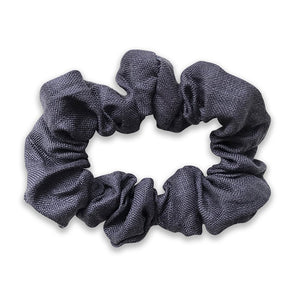 Navy linen scrunchie