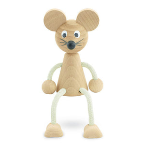sitting wooden mouse