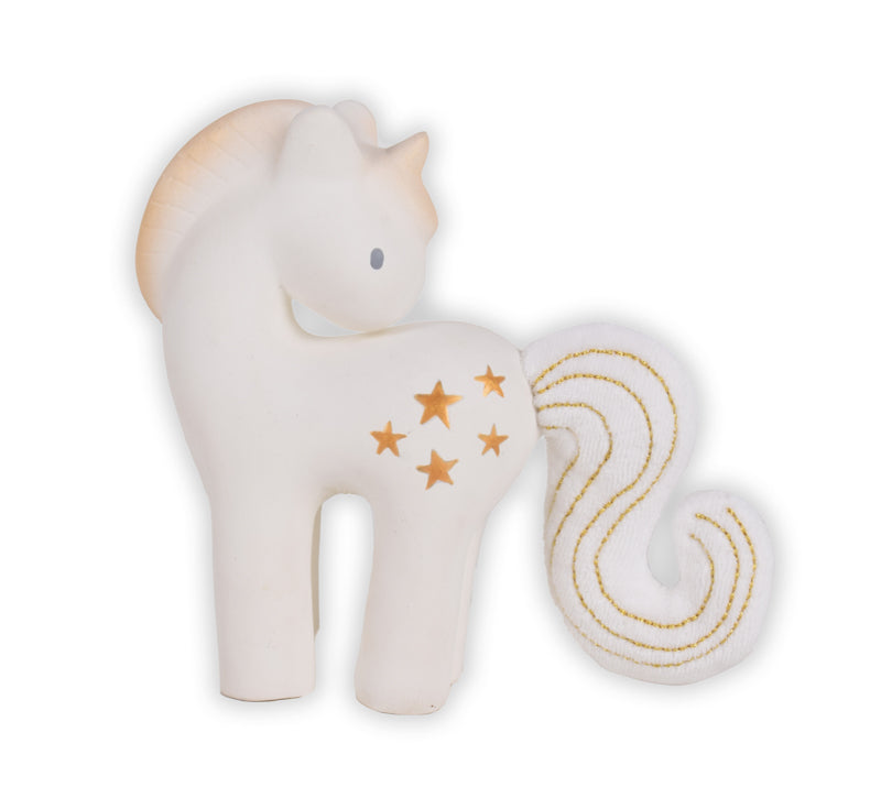Unicorn sparkling stars teether and bath toy