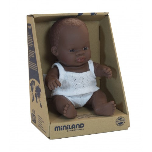 Miniland African Baby boy in box