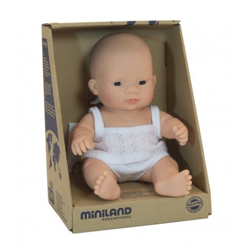 Miniland Asian Baby doll girl 21cm