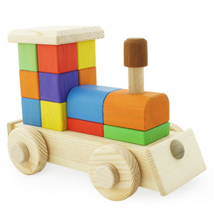 Colourful puzzle train