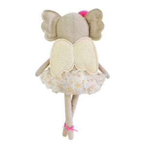 Koala Doll with Angel Wings and flower in her hair