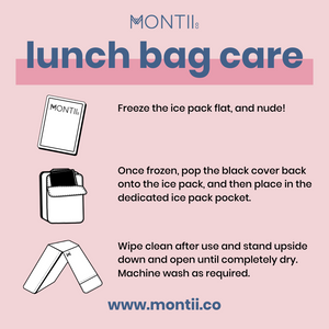care instructios for lunch bag