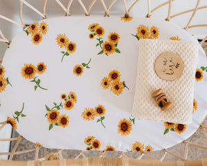 Sunflower bassinet sheet