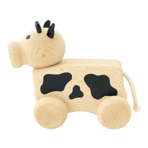 Wooden toy cow