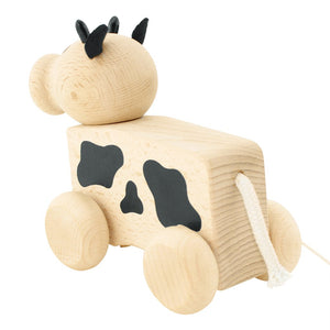 Wooden toy cow